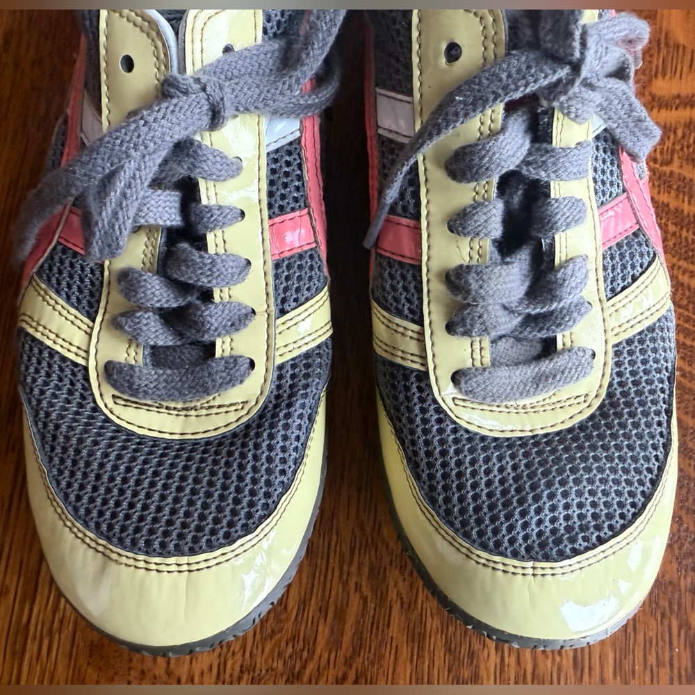Asics Onitsuka Tiger Ultimate 81 Low Top Sneakers Yellow Pink Retro Y2K 6.5 - Picture 8 of 9